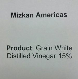 Vinegar – 15%